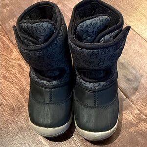 Geox Black Kids' Winter Boots with Patterned Shaft